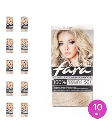 Fara Classic Hair dye is persistent 531 platinum blond 115ml 10 pcs