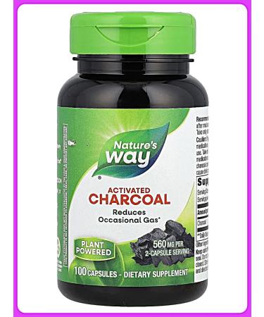 Nature's Way Wood activated carbon 560 mg 100 capsules