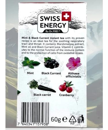 Swiss Energy Diet phytochas with mint and black currant - Buy Online on GoSupps.com