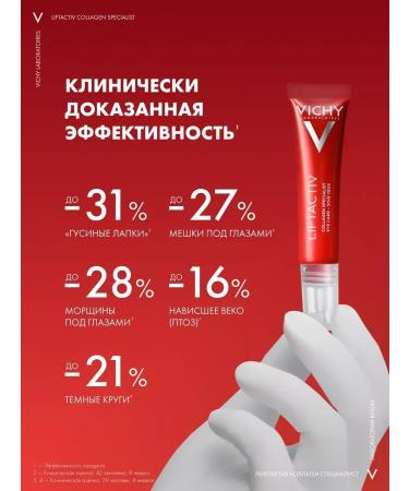 VICHY Liftactiv collagen specialist skin cream around the eyes 15ml - Buy Online on GoSupps.com