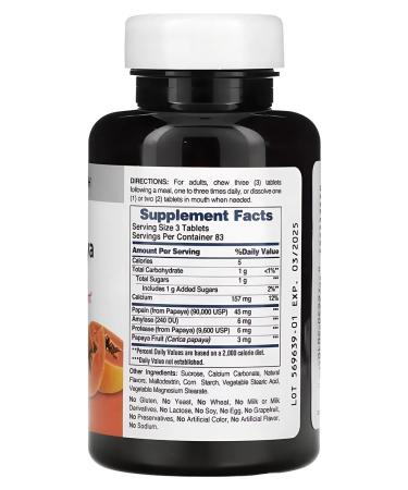 American Health Papaya Enzyme 250 digestive enzymes - Buy Online on GoSupps.com