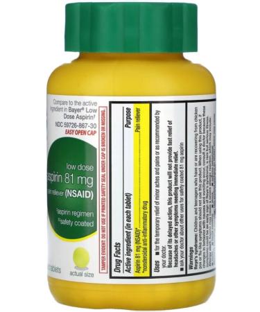 Life extension Aspirin low dosage 300 table - Buy Online on GoSupps.com
