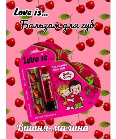 love is Lip balm cherries-raspberry + chewing gum