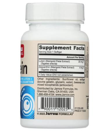 Jarrow Formulas Lutein (lutein) 20 mg 60 gel capsules - Buy Online on GoSupps.com