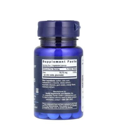 Life extension Zinc zinc lozenges 60 loafers - Buy Online on GoSupps.com