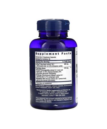 Life extension Adrenal Energy adaptogens 60 capsules - Buy Online on GoSupps.com