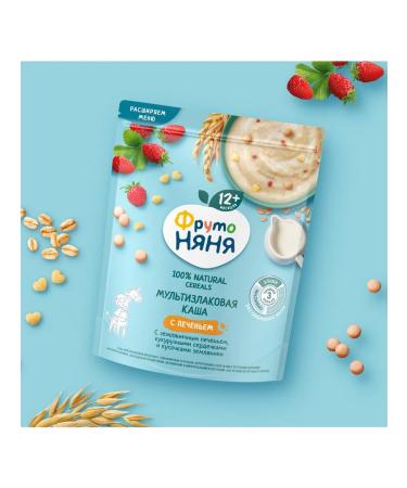 Frutonyanya Multicarp porridge with strawberry cookies 200g - Buy Online on GoSupps.com