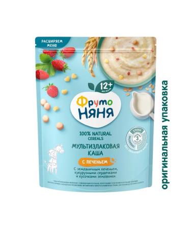 Frutonyanya Multicarp porridge with strawberry cookies 200g - Buy Online on GoSupps.com