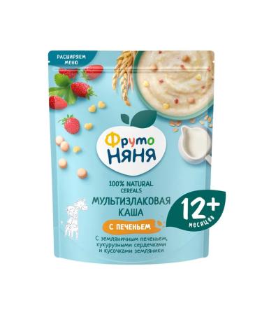 Frutonyanya Multicarp porridge with strawberry cookies 200g - Buy Online on GoSupps.com
