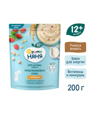 Frutonyanya Multicarp porridge with strawberry cookies 200g - Buy Online on GoSupps.com