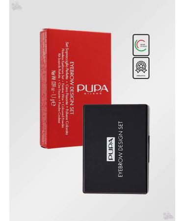 Pupa Eyebrow Design Set set for eyebrows 002 brown - Buy Online on GoSupps.com