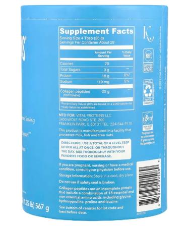 Vital Proteins Collagen without taste 567g - Buy Online on GoSupps.com