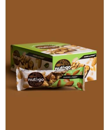 KDV Almond bars Nut and Go with peanut paste 18 pcs - Buy Online on GoSupps.com