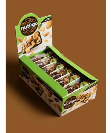 KDV Almond bars Nut and Go with peanut paste 18 pcs - Buy Online on GoSupps.com