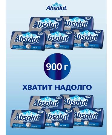 Absolut Soap toilet solid male lemongrass and mint 10x90 gr - Buy Online on GoSupps.com