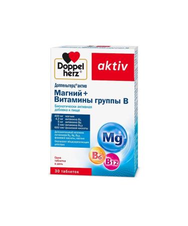 Doppelherz Active Magnesium+B vitamins table No. 30