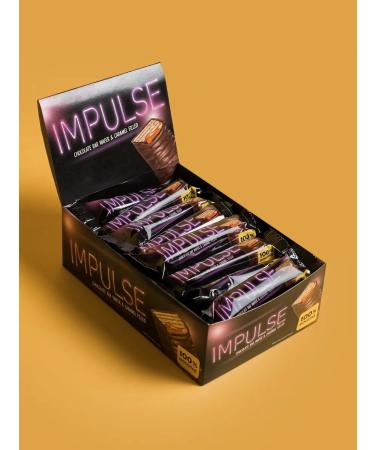 KDV Impulse waffles with soft caramel in the glaze 24 pcs 16 g - Buy Online on GoSupps.com