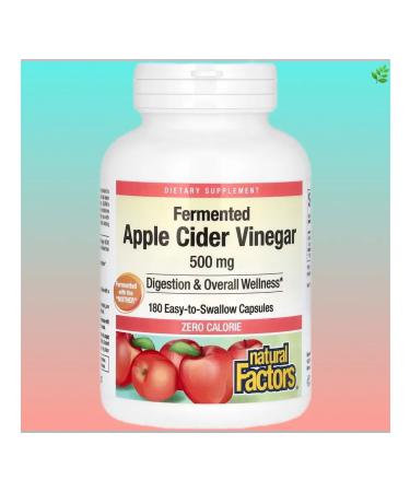 Natural Factors Fermented apple cider vinegar 500 mg 180 capsules