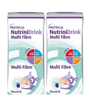 NUTRINIDRINK Nutridrink with dietary fiber with neutral taste 200ml-2pcs