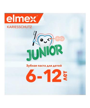 Elmex Toothpaste protection against caries+junior 6-12 years old+children 2-6 years old - Buy Online on GoSupps.com