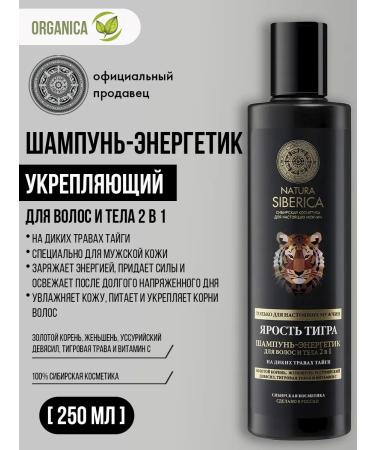 Natura Siberica Hair shampoo and male body 2 in 1 moisturizing 250 ml