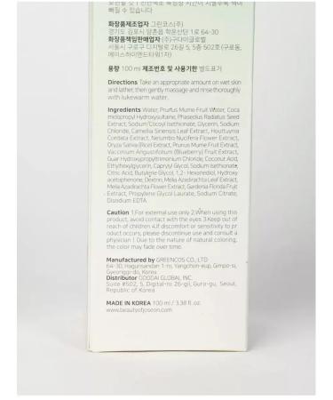 Beauty of Joseon Refreshing gel for washing with green plum 100 - Buy Online on GoSupps.com