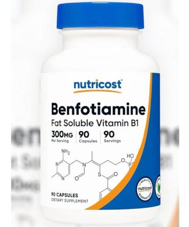Nutricost Benopotiamine vitamin B1 300 mg - Buy Online on GoSupps.com