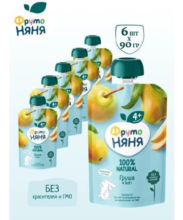 Frutonyanya Puree children's fruit pear set 6 pcs