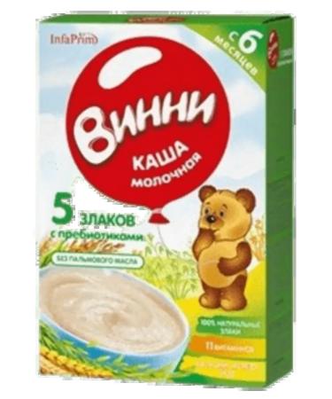 Winnie Porridge dry dairy 5 cereals for children from 6 months 200g 3pcs - Buy Online on GoSupps.com