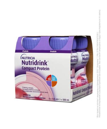 Nutridrink compact protein with the taste of strawberries 2 units 4 pcs - Buy Online on GoSupps.com