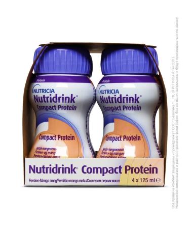 Nutridrink compact protein peach-mango 2 units. 4 pcs - Buy Online on GoSupps.com
