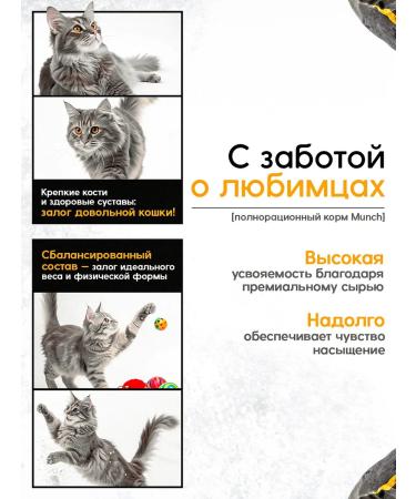 Munch Dry food for sterilized cats turkey+veal - Buy Online on GoSupps.com