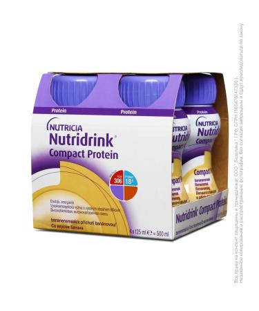 Nutridrink compact protein banana 2 union. 4 pcs - Buy Online on GoSupps.com