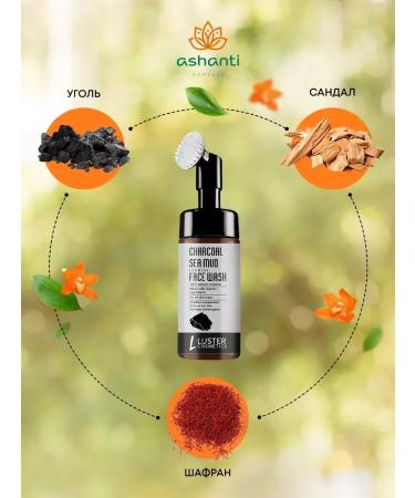 Luster Foam for washing the face with sea dirt and coal 100ml - Buy Online on GoSupps.com