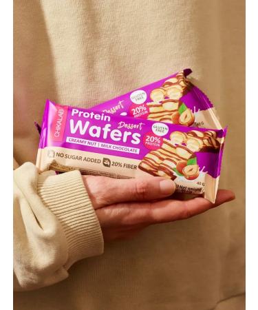 Protein bars of waffles without sugar and gluten 40g x 12pcs - Buy Online on GoSupps.com