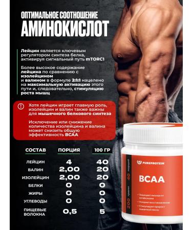 Pureprotein Amino acids BCAA 2 1 1 orange 20 servings - Buy Online on GoSupps.com