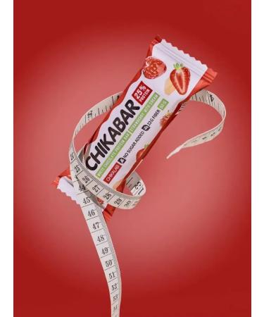Chikabar protein bars strawberries 12pcs x 60g - Buy Online on GoSupps.com