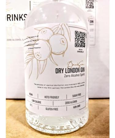 Drinksome Jin non -alcoholic Dry London Gin 1pc 0.7l - Buy Online on GoSupps.com