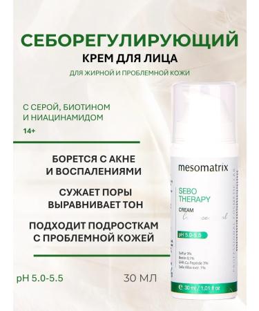 Mesomatrix Professional Acne cream for oily and problem skin 30 ml