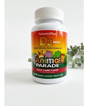 Natures Plus Animal Parade D3 Vitamin D3 Children with the taste of cherries 90 pcs - Buy Online on GoSupps.com
