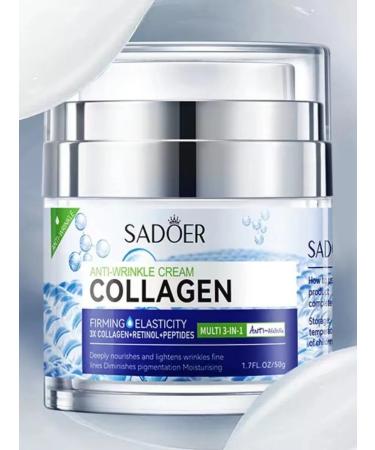 SADOER Cream 3 in 1 with collagen retinol and peptides - Buy Online on GoSupps.com