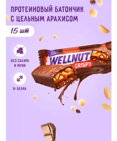 SportbarLabs Wellnut Crispy 45g x 15pcs without sugar.