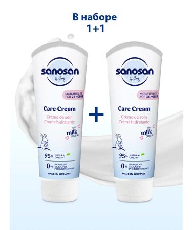 SANOSAN Children's skin care cream with milk protein 200 ml - Buy Online on GoSupps.com