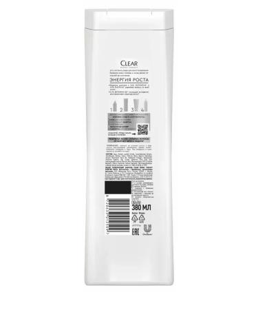 clear Hair shampoo growth energy 380 ml - Buy Online on GoSupps.com