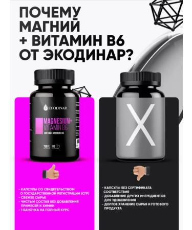 ECODINAR Magnesium citrate with vitamin B6 capsules - Buy Online on GoSupps.com
