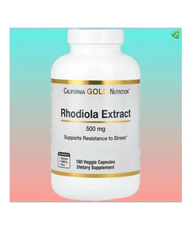 California Gold Nutrition Rhodiola extract 500 mg 180 capsules
