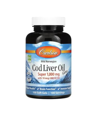 Carlson Labs Battle fat fat COD LIVER OIL 1000 mg