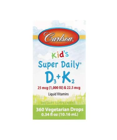 Carlson Labs Liquid vitamin D3K2 for children