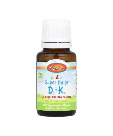 Carlson Labs Liquid vitamin D3K2 for children - Buy Online on GoSupps.com