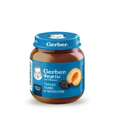 Gerber Plum prunes of mashed potatoes 6x125g - Buy Online on GoSupps.com